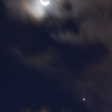 月・金星・M44 (2020/9/14)