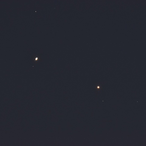 火星と土星の接近 (2022/04/05)