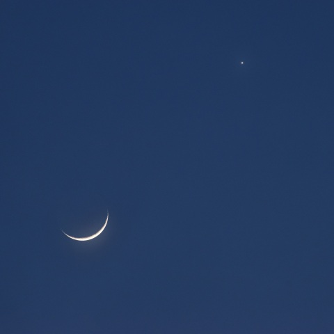 ★星と月★おまとめ2種 特集 2023年2月22日 細い月と金星の接近 - 天体写真ギャラリー