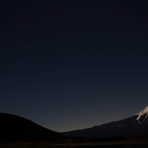 富士と北斗七星