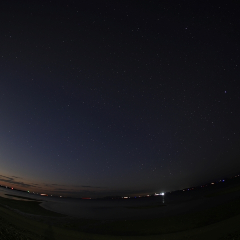 冬の大三角と金星・水星