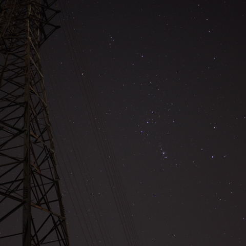 鉄塔とオリオン