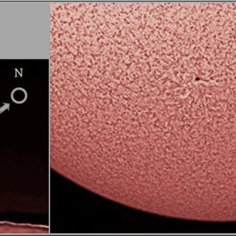 Hα：黒点とプロミネンス 7/26