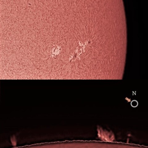 黒点2778とプロミネンス　10/29