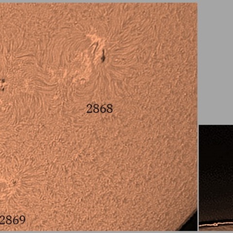 黒点とプロミネンス　9/10