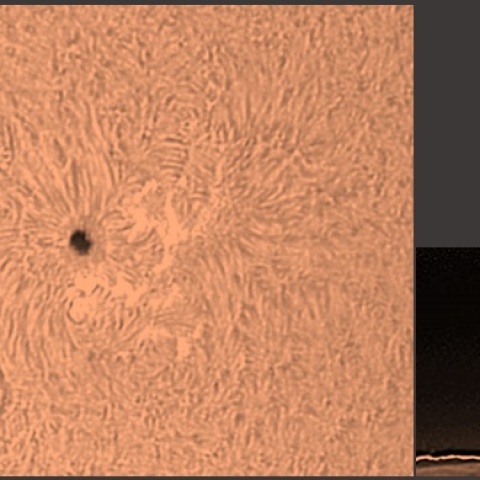 黒点2882とプロミネンス　10/08