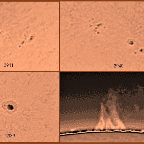 黒点群とプロミネンス　02/06