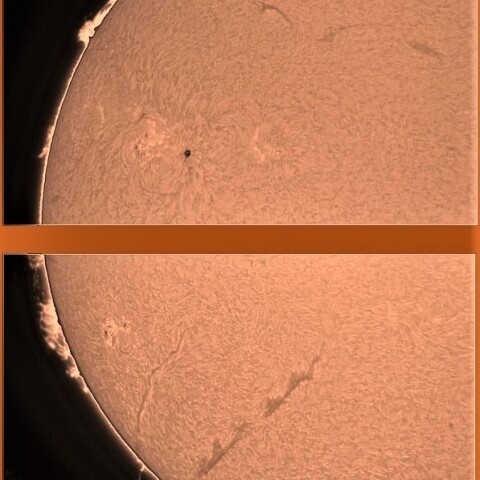 黒点群とプロミネンス　07/08　
