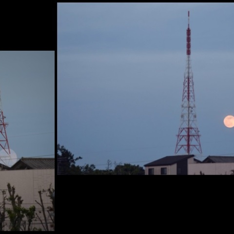 月の出とタワーのある風景　05/05