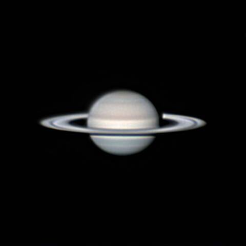 雲中月明かりの初撮り　Saturn土星　07/07