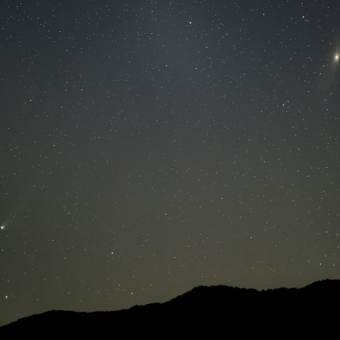 3/14のポン・ブルックス彗星とM31