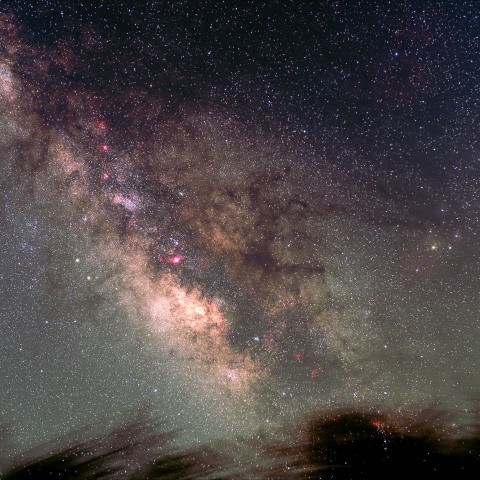 天の川のハイライト付近