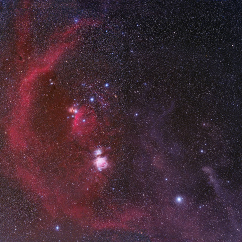 オリオン座の散光星雲