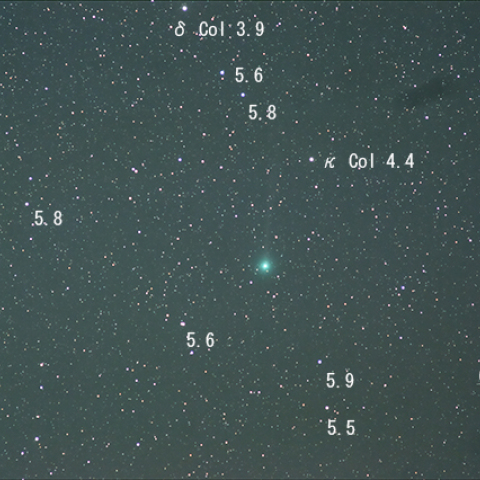 明るくなったラブジョイ彗星