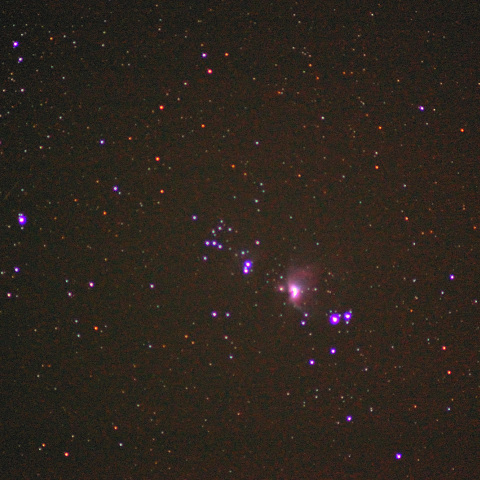 オルゴール赤道儀でオリオン大星雲