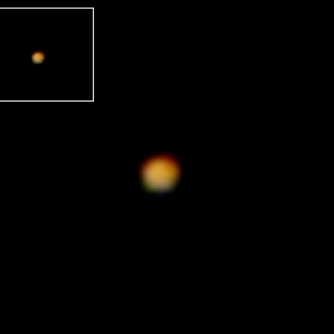 スマートフォンで撮影した木星