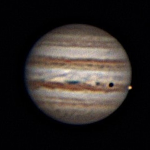 2月17日の木星とイオとその影