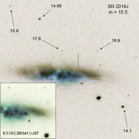 M82 超新星2014J 8月13日夜