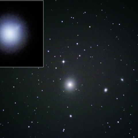 経緯台自動追尾でも写る M87 & ジェット