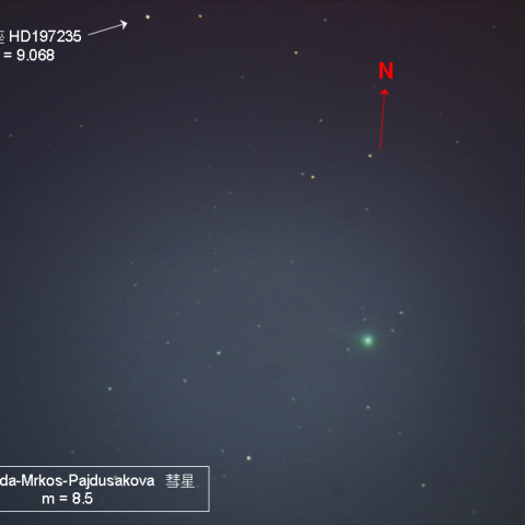 尾が伸びた 45P Honda-Mrkos-Pajdusakova彗星 12/25