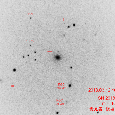SN2018aaz in NGC3158 3月12日