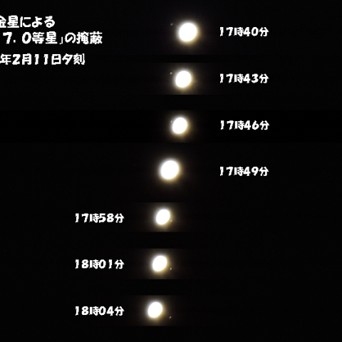金星による「うお座 7.0等星」の掩蔽