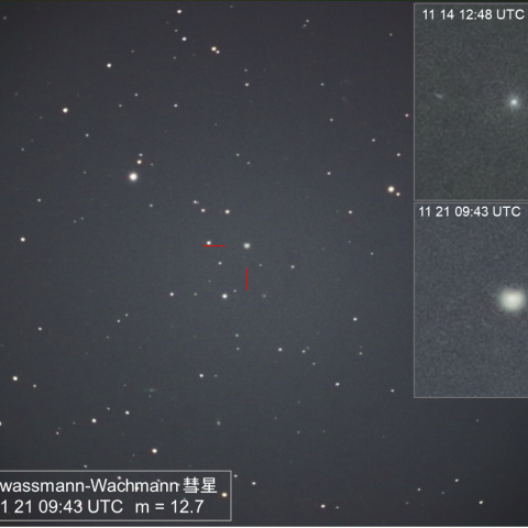 増光した 29P Schwassmann-Wachmann 彗星