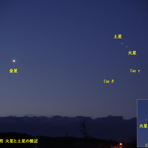 2022 年 4月 火星と土星の接近