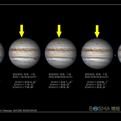 木星の表面の不明な暗い斑点