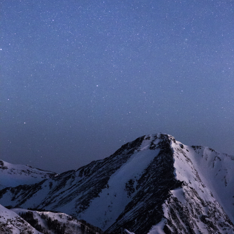 常念岳とパンスターズ彗星