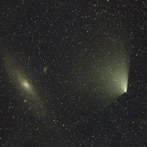 パンスターズ彗星とアンドロメダ銀河