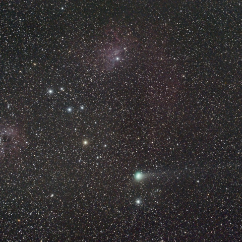 C/2014 E2 ジャック彗星と勾玉星雲