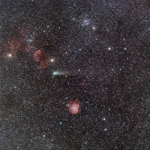 21P/ジャコビニ・チンナー彗星と ふたご座の星雲・星団
