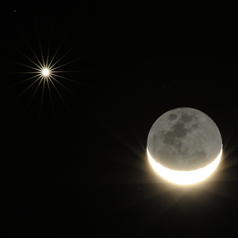 月と金星の接近