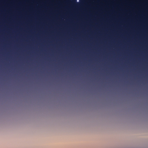 明け方の金星と木星の接近