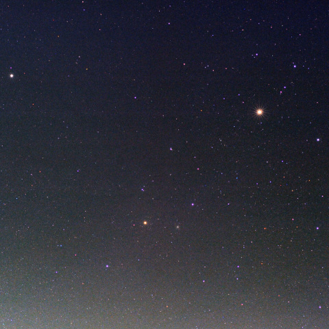 火星、アンタレス、土星の競演