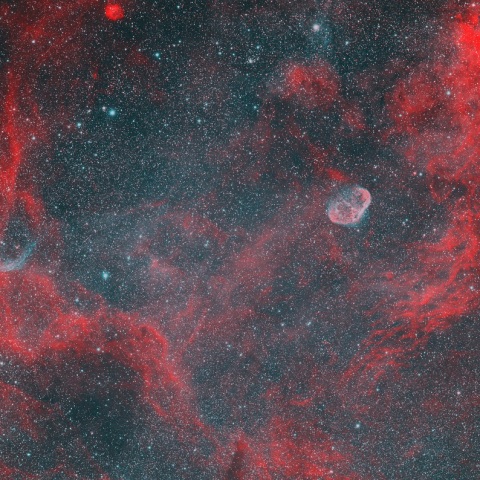 三日月星雲付近の散光星雲