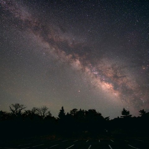 天城高原で見た昇る夏の銀河