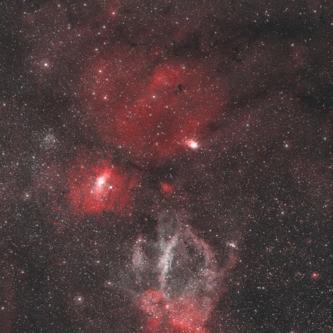 クワガタ&バブル星雲付近