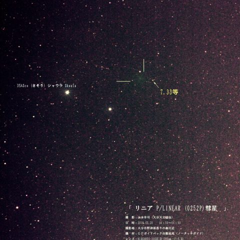3/26の「リニア P/LINEAR (252P)彗星」
