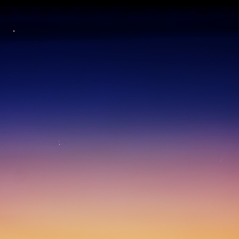 11/24の ISON彗星と水星、土星