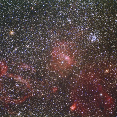 M52、バブル星雲、クワガタ星雲