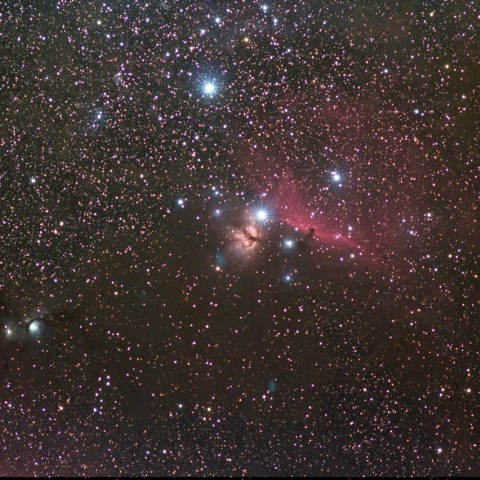 オリオン座中心部の星雲群