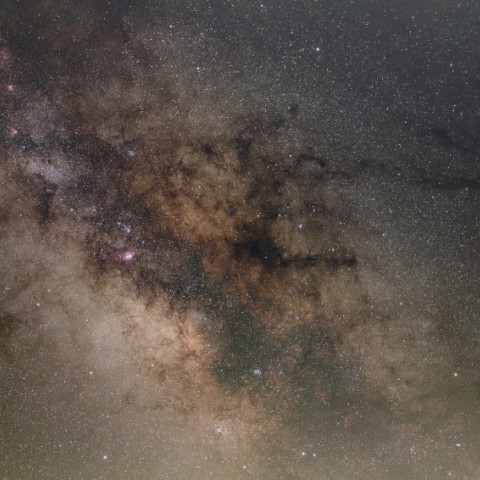 さそり座からいて座にかけての天の川