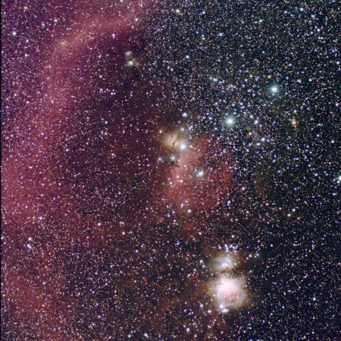 オリオン座中央部