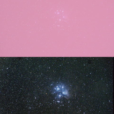 市街地で撮った M45