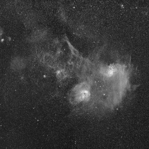 ぎょしゃ座中央部の星雲・星団群