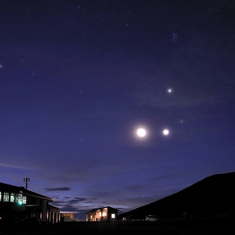 月・金星・木星の会合