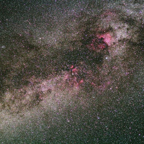 はくちょう座のHII領域と天の川