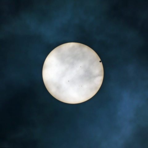 雨天の金星の日面通過